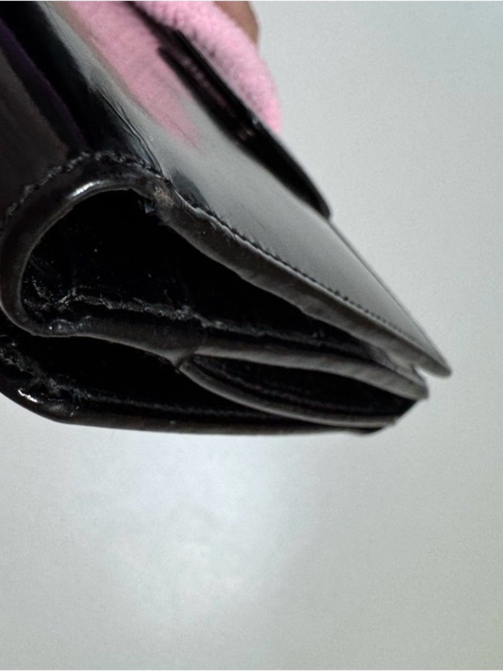 Gucci Black Patent Leather Wallet Interlocking GG w/COA - Picture 2 of 16